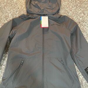 Spyder Gray Hooded Raincoat